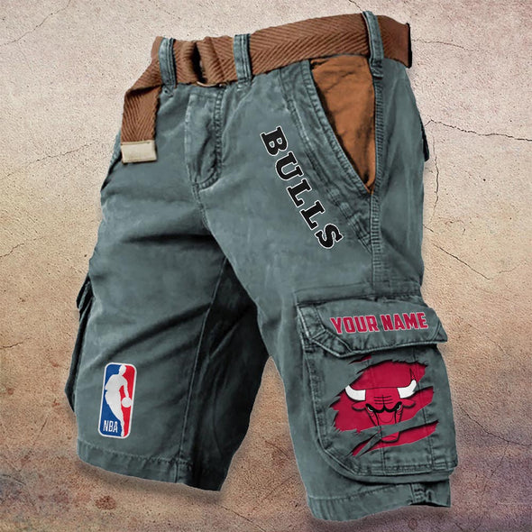 Chicago Bulls Pocket Print Cargo Shorts