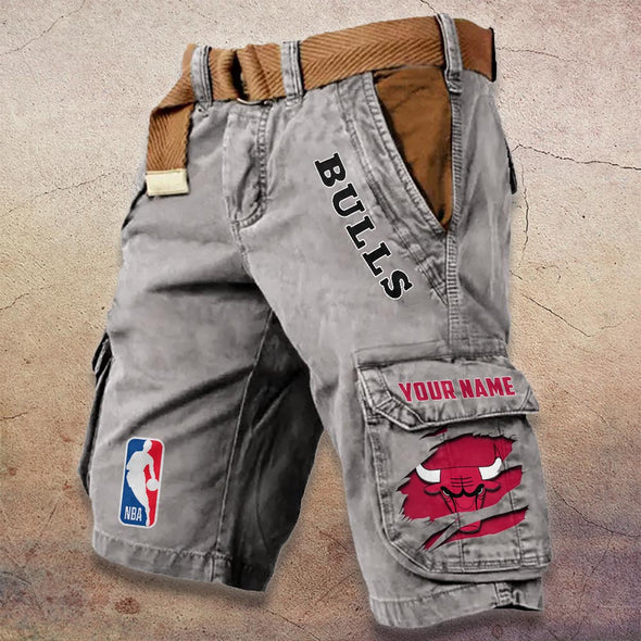 Chicago Bulls Pocket Print Cargo Shorts