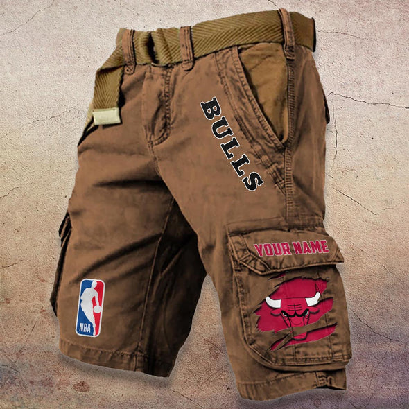 Chicago Bulls Pocket Print Cargo Shorts
