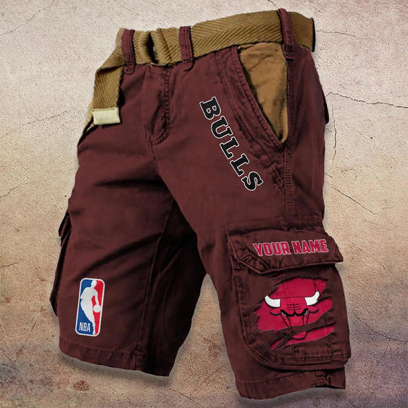 Chicago Bulls Pocket Print Cargo Shorts