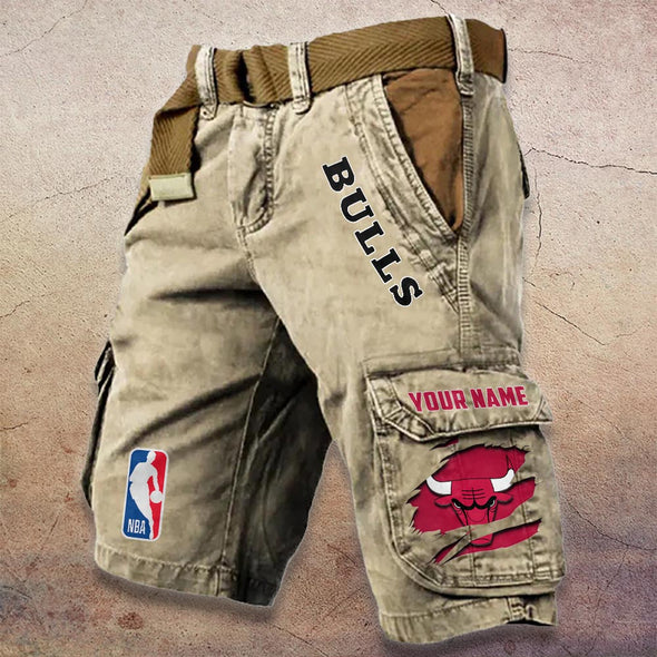 Chicago Bulls Pocket Print Cargo Shorts