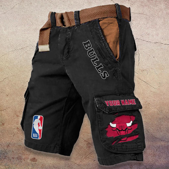 Chicago Bulls Pocket Print Cargo Shorts