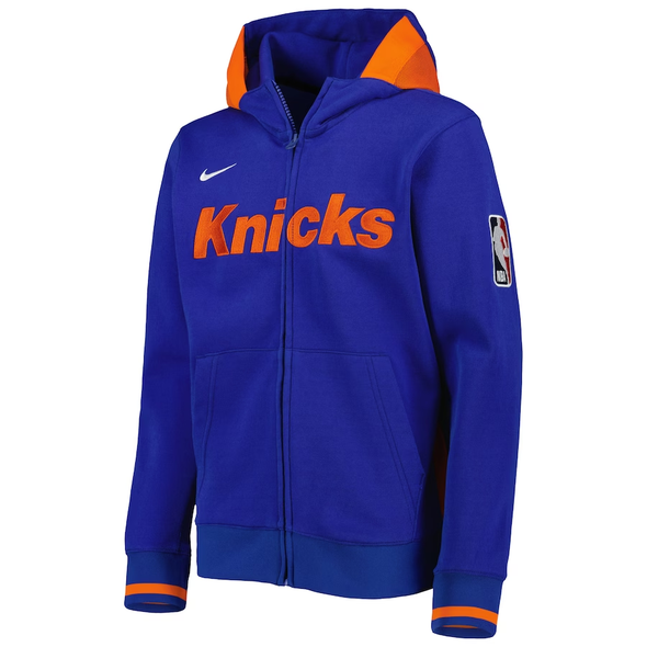 New York Knicks Nike Youth Courtside Showtime Performance Full-Zip Hoodie - Blue