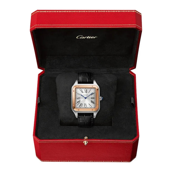 Cartier Drive de Cartier Watch Large model, automatic movement, rose gold, leather watch