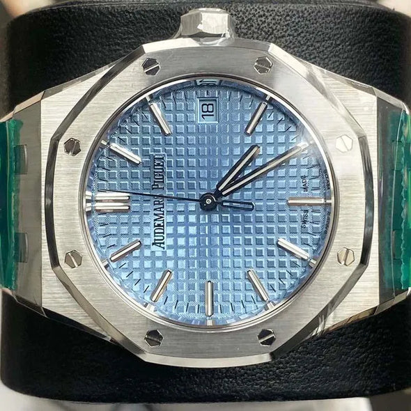 AUDEMARS PIGUET ROYAL OAK 37MM 15550ST.OO.1356ST.08 ICE BLUE TIFFANY DIAL WATCH