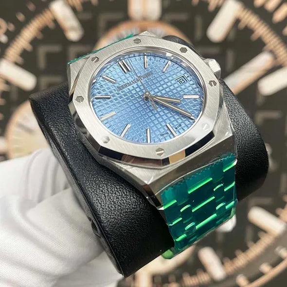 AUDEMARS PIGUET ROYAL OAK 37MM 15550ST.OO.1356ST.08 ICE BLUE TIFFANY DIAL WATCH
