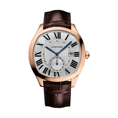 Cartier Drive de Cartier Watch Large model, automatic movement, rose gold, leather watch