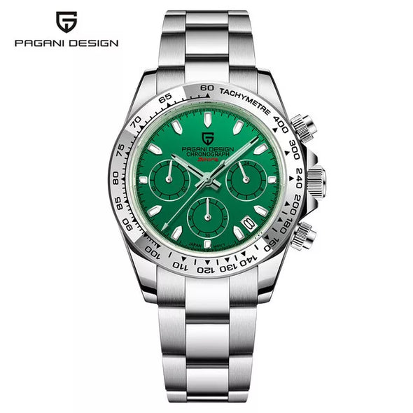 PAGANI DESIGN Men's Chronograph Quartz Wrist Watch 100M Waterproof watch