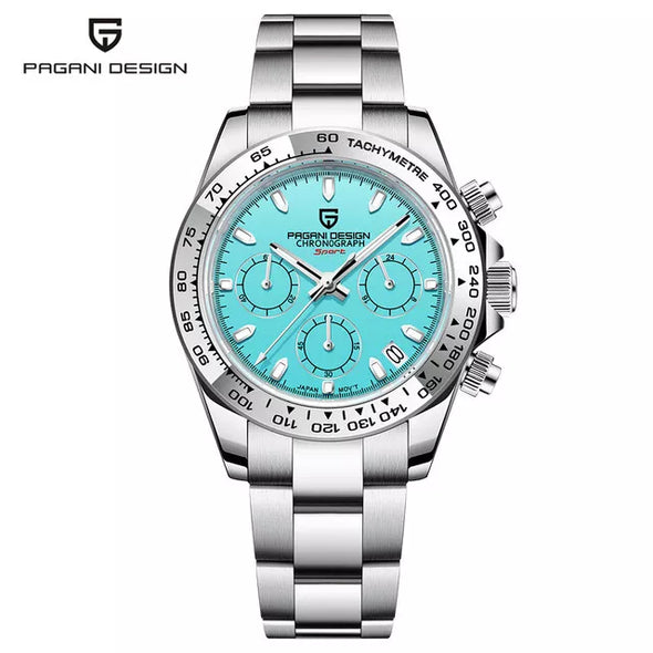 PAGANI DESIGN Men's Chronograph Quartz Wrist Watch 100M Waterproof watch