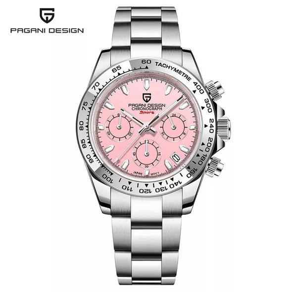 PAGANI DESIGN Men's Chronograph Quartz Wrist Watch 100M Waterproof watch