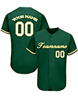 Custom Novelty Button-Down Baseball Jerseys Personalized Printed Baseball Shirt for Men/Women/Boy