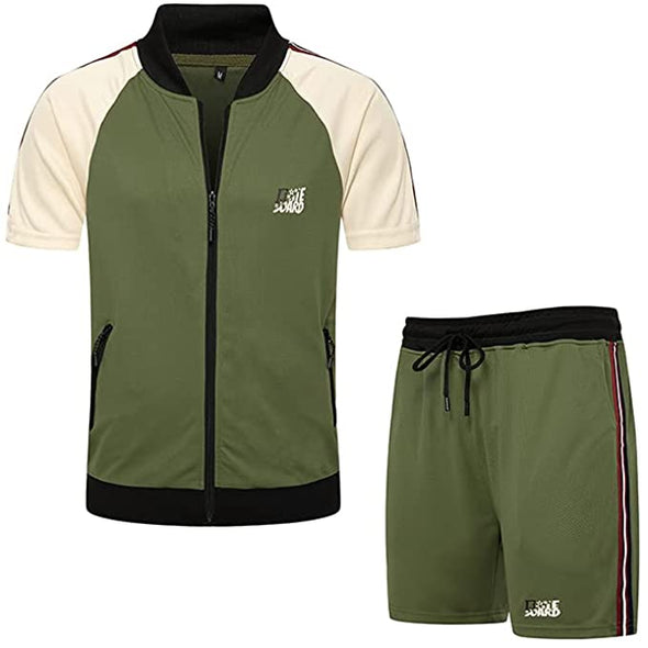 Men's Tracksuits 2 Piece Set Outfit Full Zip Jogging Sweatsuits Activewear Sport Suit