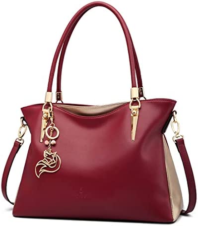 Women Leather Handbag Purse Lady Work Tote Shoulder Bag Top Handle Bag Satchel Carryall Ladies Pocketbooks