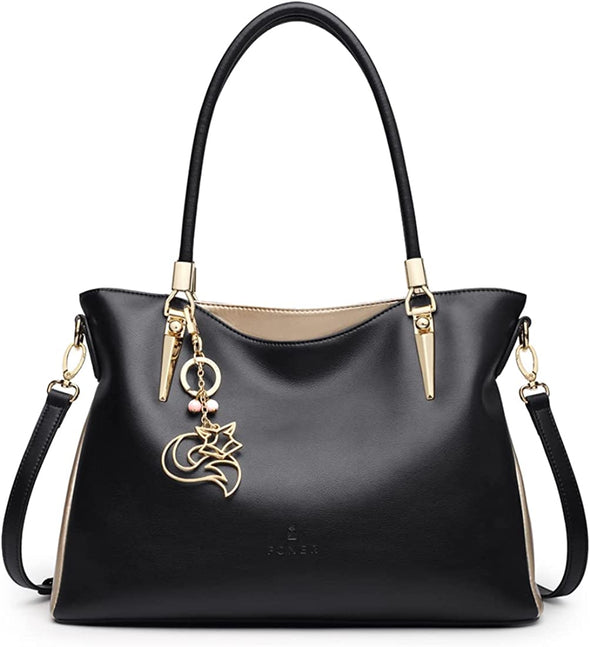 Women Leather Handbag Purse Lady Work Tote Shoulder Bag Top Handle Bag Satchel Carryall Ladies Pocketbooks