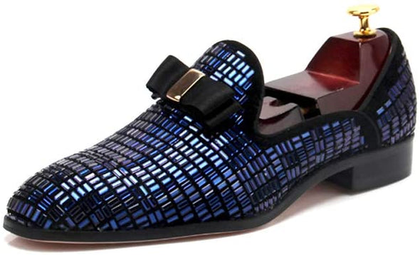 mens casual loafers dress shoes -wedding evening prom shoes- slip on leather party tuxedo shoes