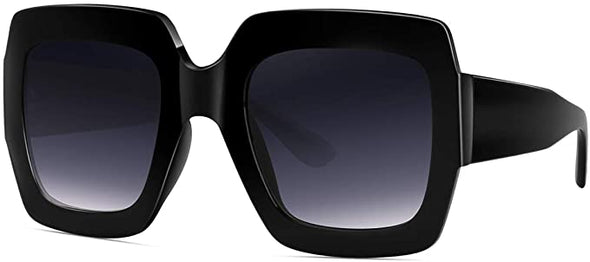 Square framed oversized sunglasses for women.
