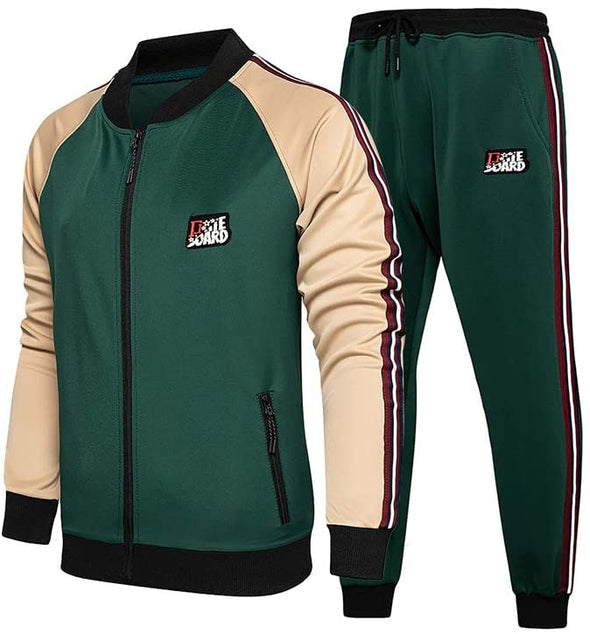 Men's Tracksuits 2 Piece Set Outfit Full Zip Jogging Sweatsuits Activewear Sport Suit
