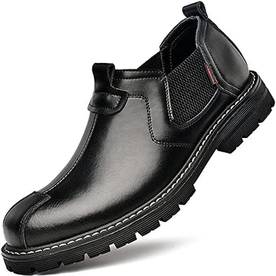 Men's Oxfords Shoes for Men Casual Dress Mens Boots Shoe Chelsea Leather Formal Man Fashion Brown Black Yellow White Big Size Cowhide Work Male