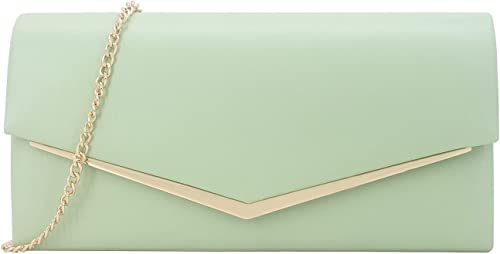 Women’s Evening Handbag Vegan Leather Ladies Envelope Clutch Classic Elegant Purse Bags
