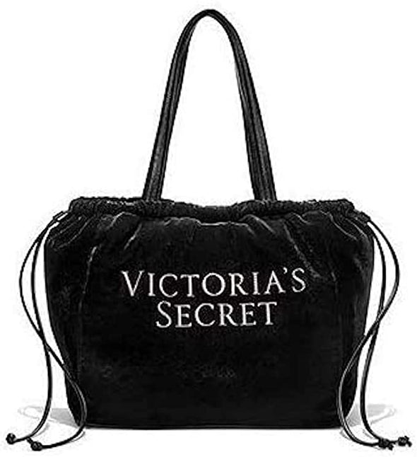 Victoria's Secret Luxe Velvet Tote Black