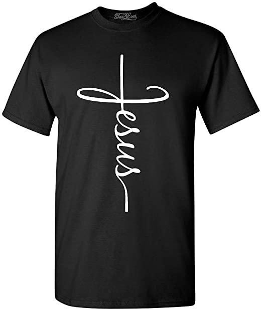 shop4ever Jesus Cross T-Shirt