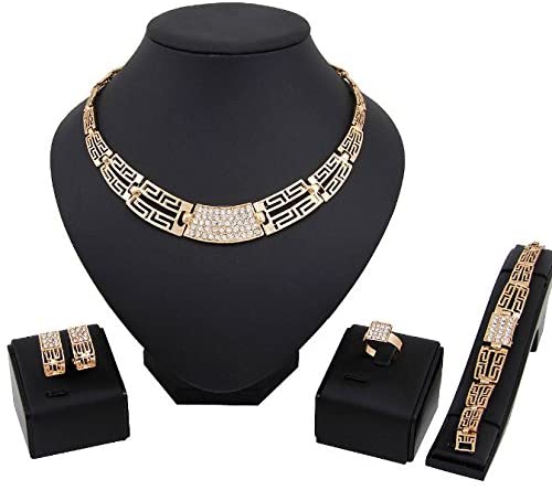 Fashion Costume Necklace Set Party Fashion Women Dubai Gold Plated Jewelry Sets