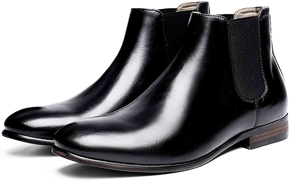 Mens Chelsea Boots Genuine Leather Dress Boots for Men Black Chelsea Boots Men Chukka Ankle Boots