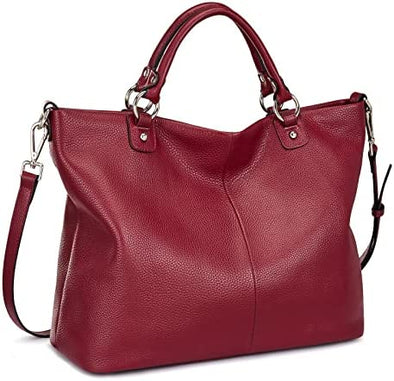 Women's Soft Genuine Leather Tote Bag, Top Satchel Purses and Handbags