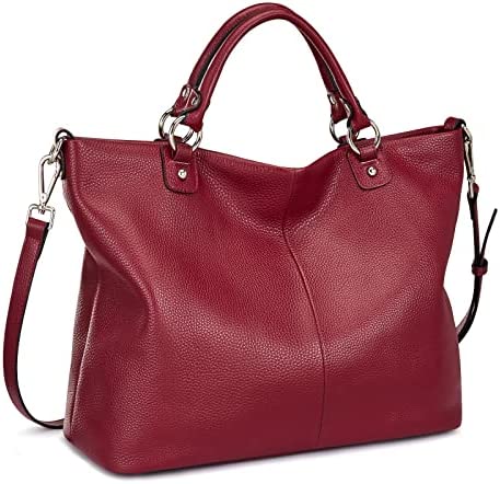 Women's Soft Genuine Leather Tote Bag, Top Satchel Purses and Handbags