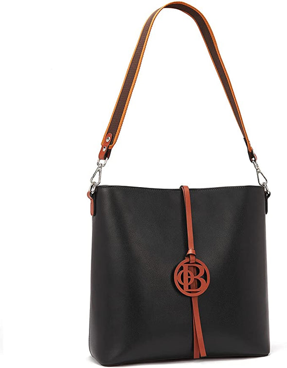 BOSTANTEN Women Handbags Genuine Leather Shoulder Tote Bag Designer Hobo Crossbody Bucket Purses