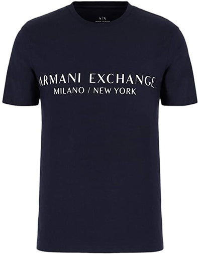 AX Armani Exchange Men's Short Sleeve Milan New York Logo Crew Neck T-Shirt