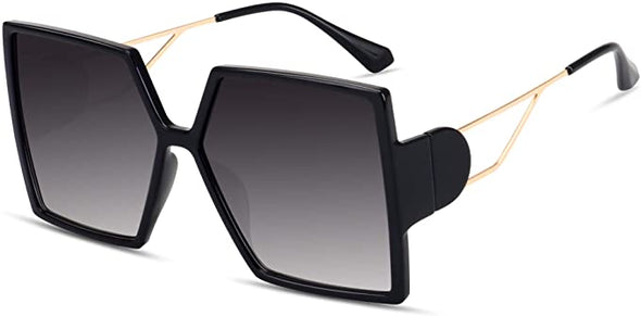 Oversized square sunglasses for women.