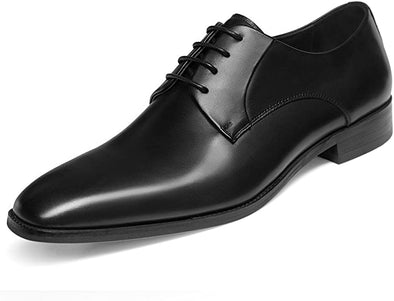 Men's Handmade Leather Modern Classic Lace up Leather Lined Perforated Dress Oxfords Shoes