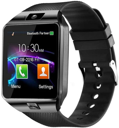 Bluetooth Smartwatch,Touchscreen Wrist Smart Phone Watch Sports Fitness Tracker with SIM SD Card Slot Camera Pedometer Compatible with Android Smartphone for Kids Men Women