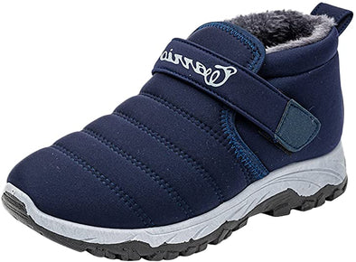 Men's Winter Cotton Snow Boots Anti-Slip Comfy Warm Ankle Boots Waterproof Slip On Warm Sneaker Shoes