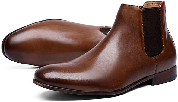 Mens Chelsea Boots Genuine Leather Dress Boots for Men Black Chelsea Boots Men Chukka Ankle Boots