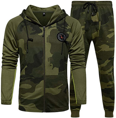 MEN'S ATHLETICS CAMOUFLAGE TRACKSUIT SET.