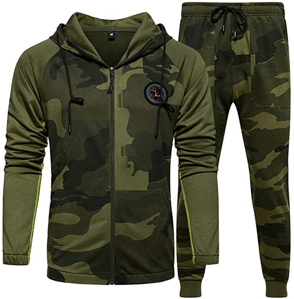 MEN'S ATHLETICS CAMOUFLAGE TRACKSUIT SET.