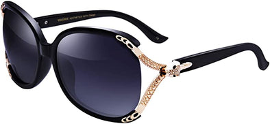 Ladies Polarized Sunglasses UV Protection Designer Oversized Vintage Shades for Women Small Face