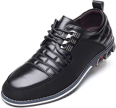 Men Casual Shoes Luxury Comfortable Loafers Driving Flats Sneakers Shoes for Male Fashion Leather Lace-up Business Work Office Dress