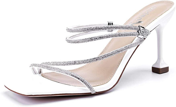 Women's Square toe Sandals Strappy Heels On Party Shoes