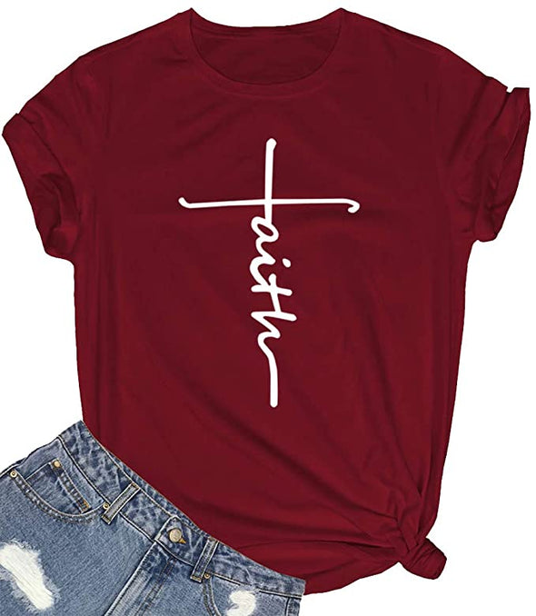 INSPIRATIONAL FAITH GRAPHIC T-SHIRT.