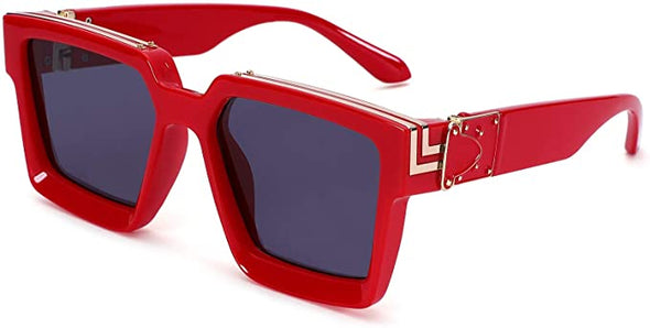 Thick Frame Square Sunglasses for Men Women Retro Sun Glasses UV400 Protection Fashion Trendy Style