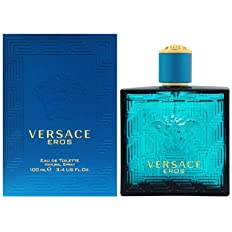 Versace Eros Eau de Toilette Spray for Men, 3.4 Fl Oz, 3.4 Fl Oz(Pack of 1)