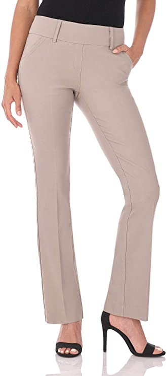 Rekucci Women's Ease into Comfort Classic Bootcut Pant w/Tummy Control