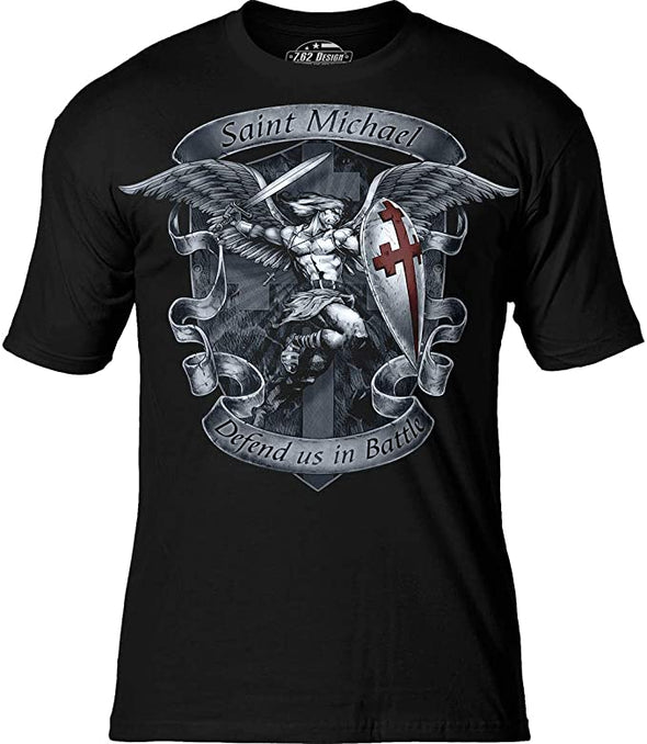 Saint Michael 'Defend Us' Men's T-Shirt