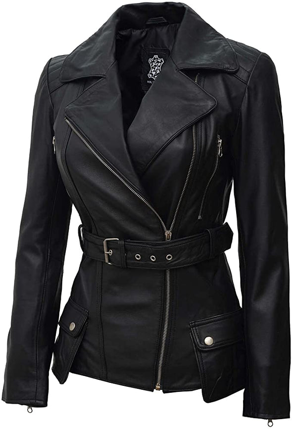 Womens Leather Jacket - Real Lambskin Leather Jackets For Women