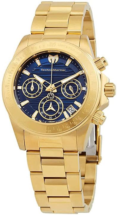 TechnoMarine Women's Manta Ray Quartz Watch with Stainless Steel Strap, Gold, 20