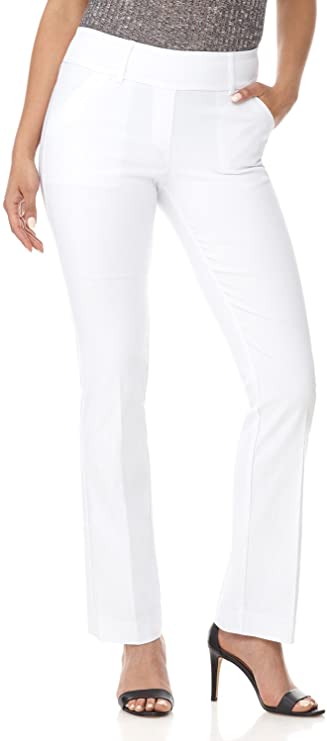 Rekucci Women's Ease into Comfort Classic Bootcut Pant w/Tummy Control