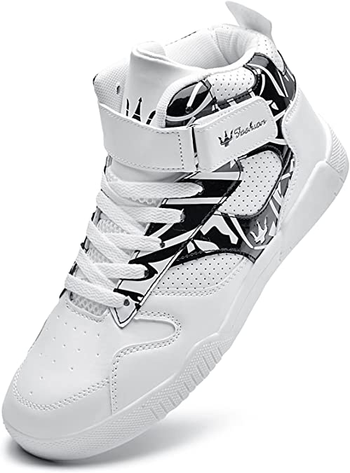 Shoes Men's High Top Fashion Sneakers Outdoor Casual Sports Shoes Training Leather Shoes Mens Flats